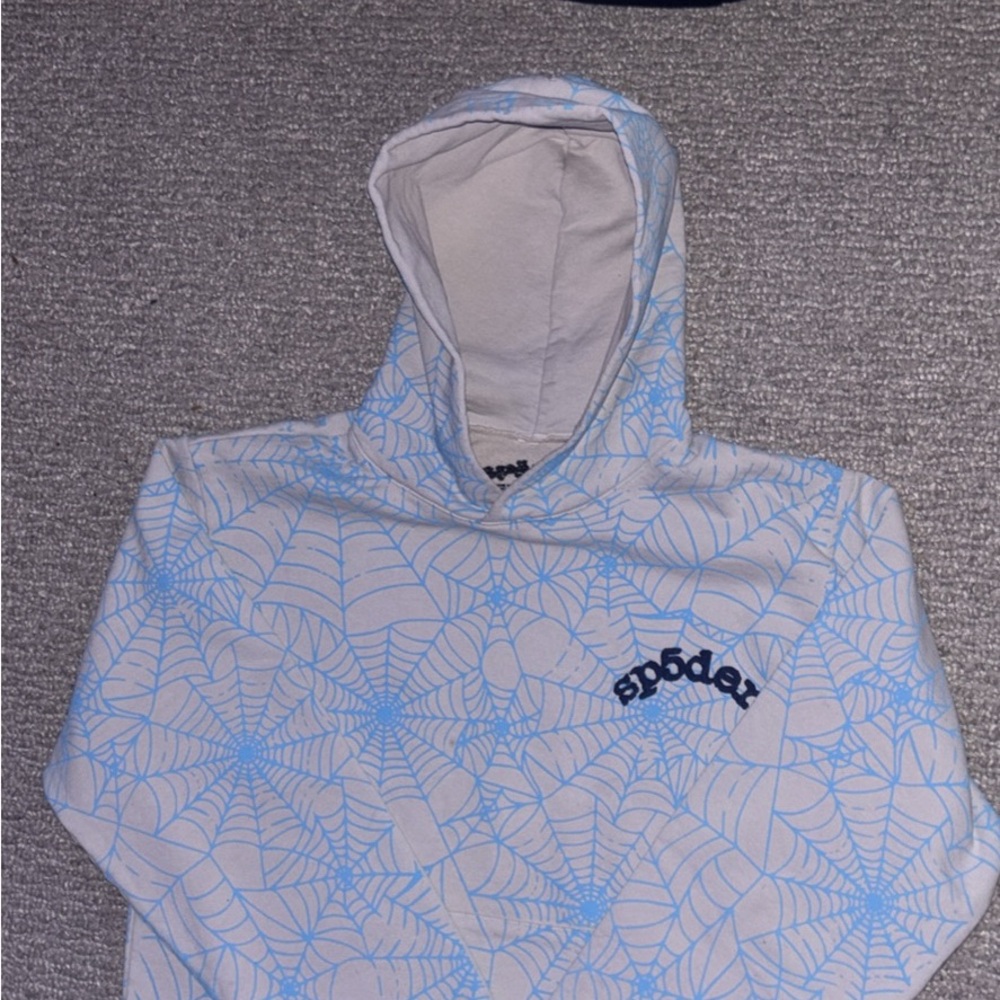Spider Blue Web Hoodie